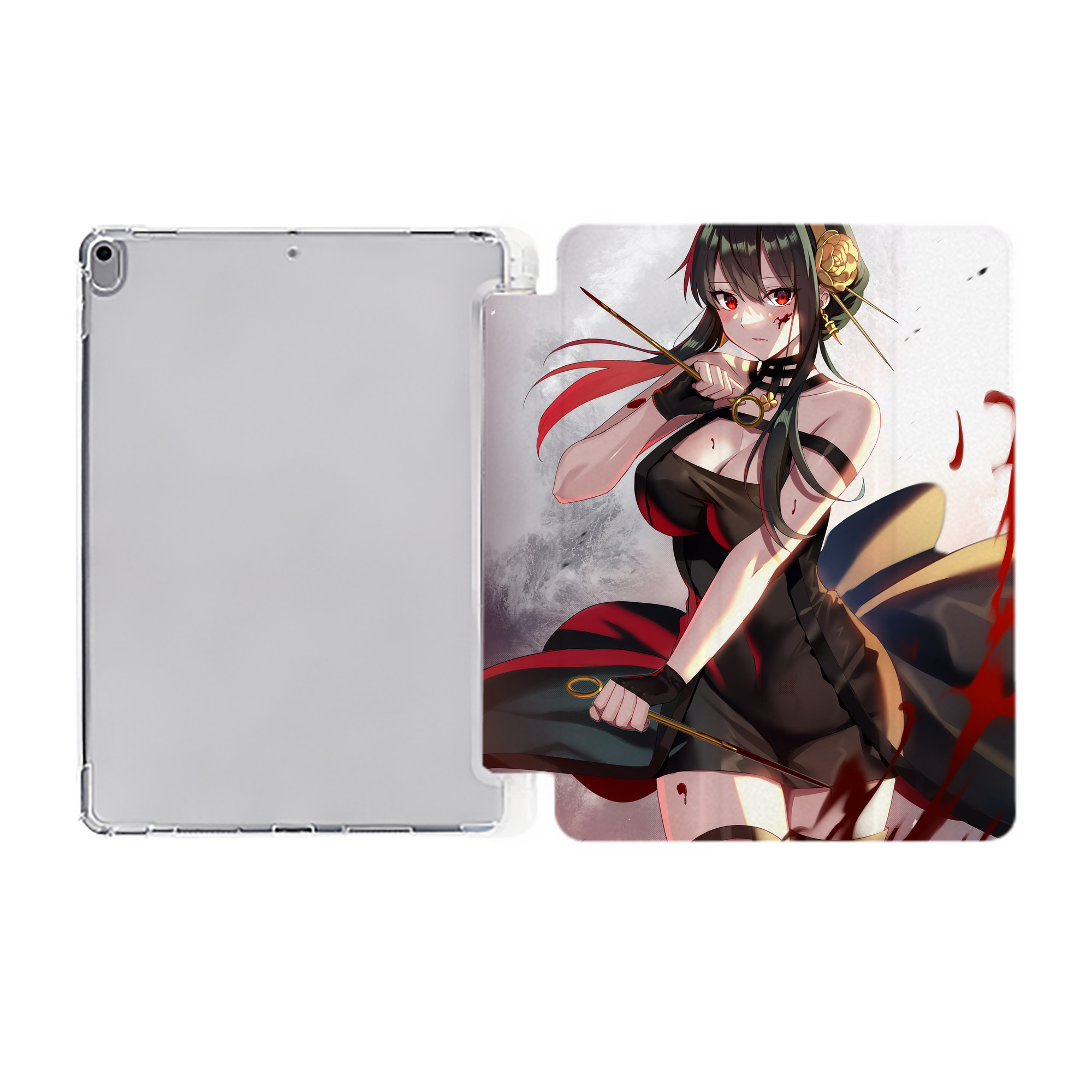（画像用） SPY×FAMILY间谍家家酒 IPad ケース ペン収納付き 三つ折りスタンド PUレザー×シリコン 対応機種9.5/10.5/10.9インチ